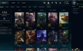 conta de lol 83 campeões 15 skins