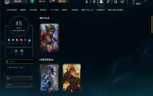 Mestre com 150 Champs e 45 Skins ( 73 PDL )