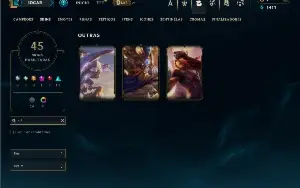 Mestre com 150 Champs e 45 Skins ( 73 PDL )