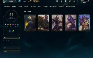 Unranked com 150 Champs e 67 Skins ( MAIN SUP )