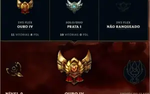 Conta League of Legends.