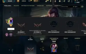 Unranked com 100 Champs e 73 Skins