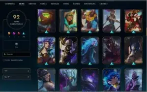 CONTA ANTIGA LOL MMR ALTO