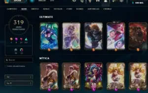 Conta Full acesso, lv777,319 skins