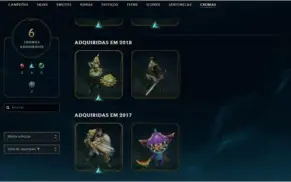 Conta League of Legends lol lvl 314 +190skins