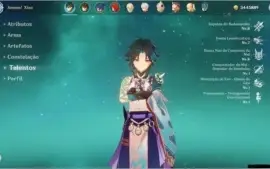 Conta AR 52 (Xiao+Zhongli+Kazuha+Diluc+Mona)