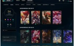 League Of Legends lvl . 107 + 77 champs
