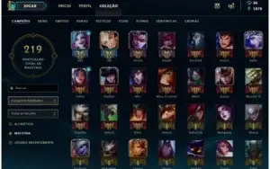 League Of Legends lvl . 107 + 77 champs