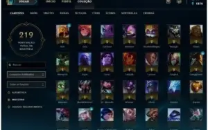League Of Legends lvl . 107 + 77 champs