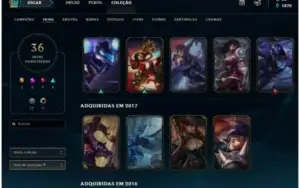 League Of Legends lvl . 107 + 77 champs