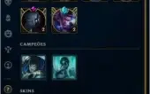 League Of Legends lvl . 107 + 77 champs