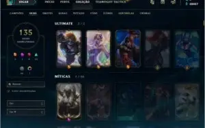 CONTA LEAGUE OF LEGENDS DIAMANTE 1 3 SKINS ULTIMATE