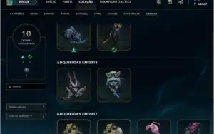 CONTA LEAGUE OF LEGENDS DIAMANTE 1 3 SKINS ULTIMATE