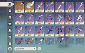 Ar50. Shogun Raiden + cortadora de grama, Xiao, Mona e Diluc
