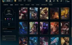 Conta bronze 3 com 31 skins e 105 champs