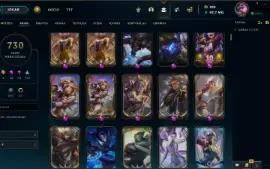 Conta LoL platina 1 75 pdl full champ 730 skins