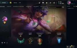Conta LoL platina 1 75 pdl full champ 730 skins