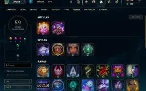 Ouro 4 com 45 Champs e 15 Skins