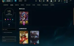 Ouro 4 com 45 Champs e 15 Skins