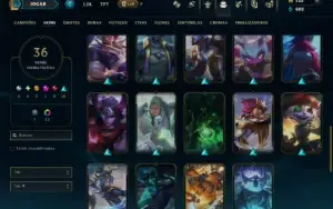 Platina 2 com 125 Champs e 36 Skins +1 Prestigio