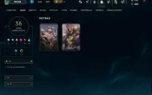 Platina 2 com 125 Champs e 36 Skins +1 Prestigio