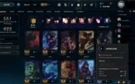 Conta lol com skins raras barata, unico dono desde n.a.