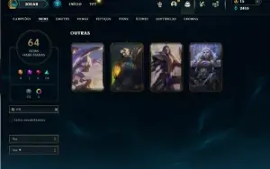 Unranked com 120 Champs e 64 Skins ( MAIN MID )