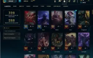 Unranked com 120 Champs e 64 Skins ( MAIN MID )