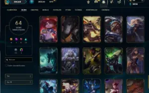 Unranked com 120 Champs e 64 Skins ( MAIN MID )