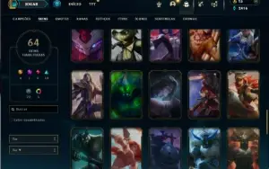 Unranked com 120 Champs e 64 Skins ( MAIN MID )