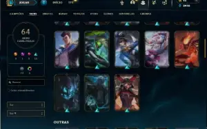 Unranked com 120 Champs e 64 Skins ( MAIN MID )