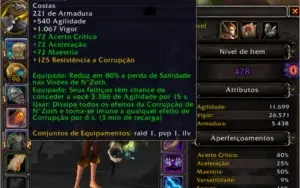 Hunter DPS BM 478 iLvL / Capa 15 / Colar 96