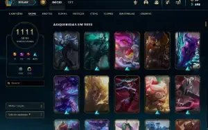 Conta de Lol Top Full Champ + de 1000 skins