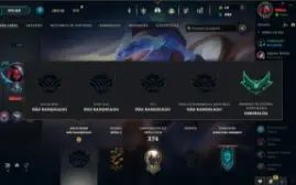 Conta League of Legends - Esmeralda 1 - MMR DE DIAMANTE