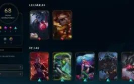 Conta League of Legends 68 Skins Full Acesso