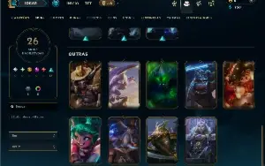 Unranked com 90 Champs e 26 Skins ( MAIN SUP )