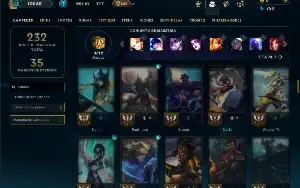 Unranked com 90 Champs e 26 Skins ( MAIN SUP )
