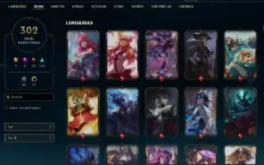 Conta LOL esmeralda iv +300 skins LVL473