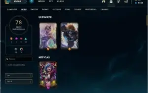 Conta League Of Legends - P1 - 130 Champs - 78 Skins