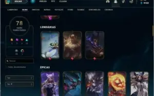 Conta League Of Legends - P1 - 130 Champs - 78 Skins