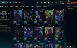 Conta Mestre com muitas skins e todos os campeões.