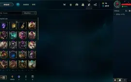 Conta Mestre com muitas skins e todos os campeões.