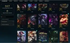 CONTA LOL GOLD 4 75 CAMPEÕES 58 SKINS