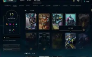 conta lol prata 2/ 134 champs/ 75 skins habilitadas