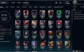 Conta league of legends Plat 2, Todos campeões 202 Skins!