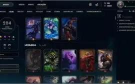 Conta league of legends Plat 2, Todos campeões 202 Skins!