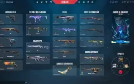 Conta plat 3 com muitas skins, 1401,00 reais gasto