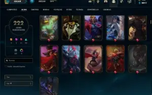 Conta Unranked com TODOS os champs e 222 Skins + 5 Vitoriosa