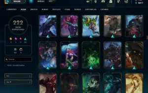 Conta Unranked com TODOS os champs e 222 Skins + 5 Vitoriosa