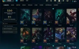 Conta Unranked com TODOS os champs e 222 Skins + 5 Vitoriosa